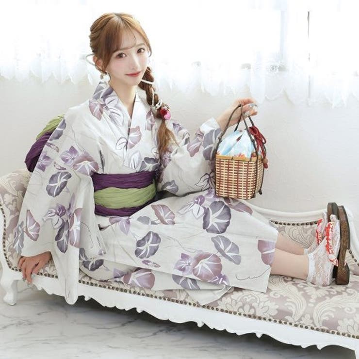 冷静な大人モダンの紫朝顔浴衣3点セット(YUKATA) | GRAXIA | 詳細画像7 