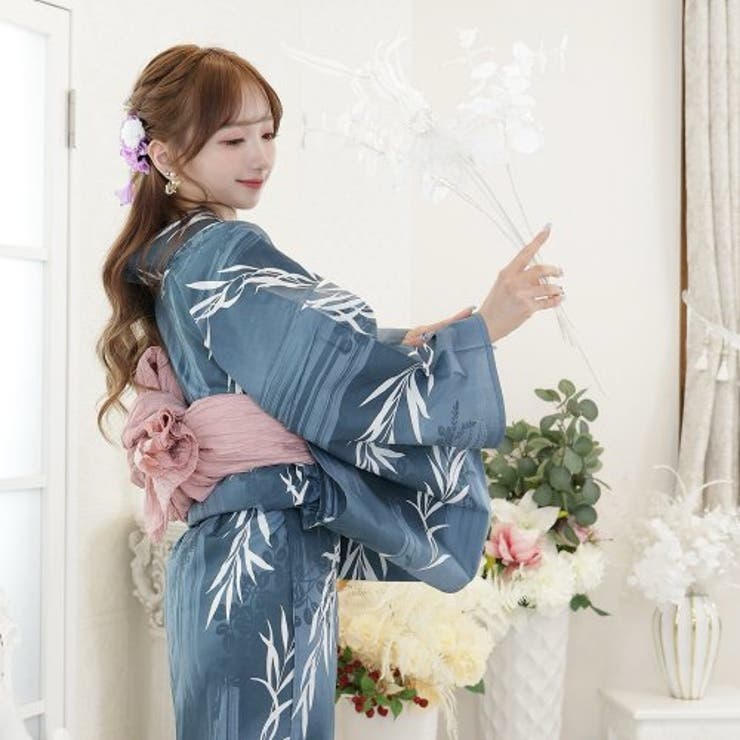 墨絵のような落ち着きある柳文様が古典で粋な浴衣3点セット(YUKATA) | GRAXIA | 詳細画像11 