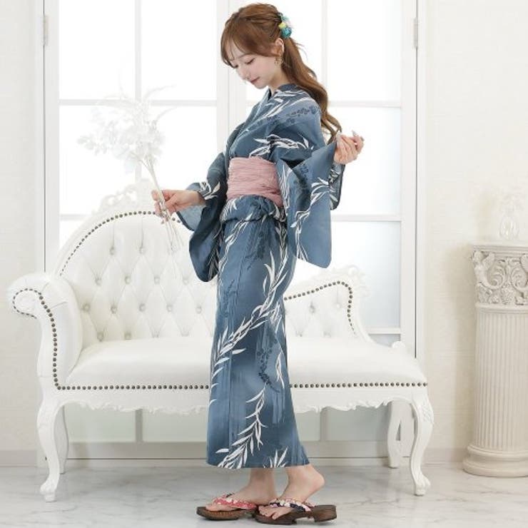 墨絵のような落ち着きある柳文様が古典で粋な浴衣3点セット(YUKATA) | GRAXIA | 詳細画像3 