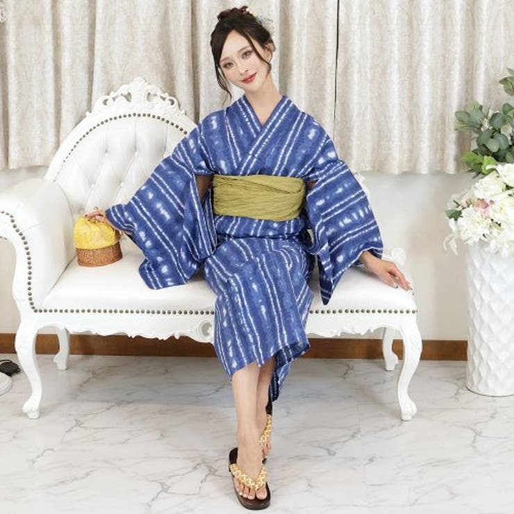 不規則的な縦のラインが印象的な滲みよろけ縞浴衣3点セット(YUKATA) | GRAXIA | 詳細画像7 