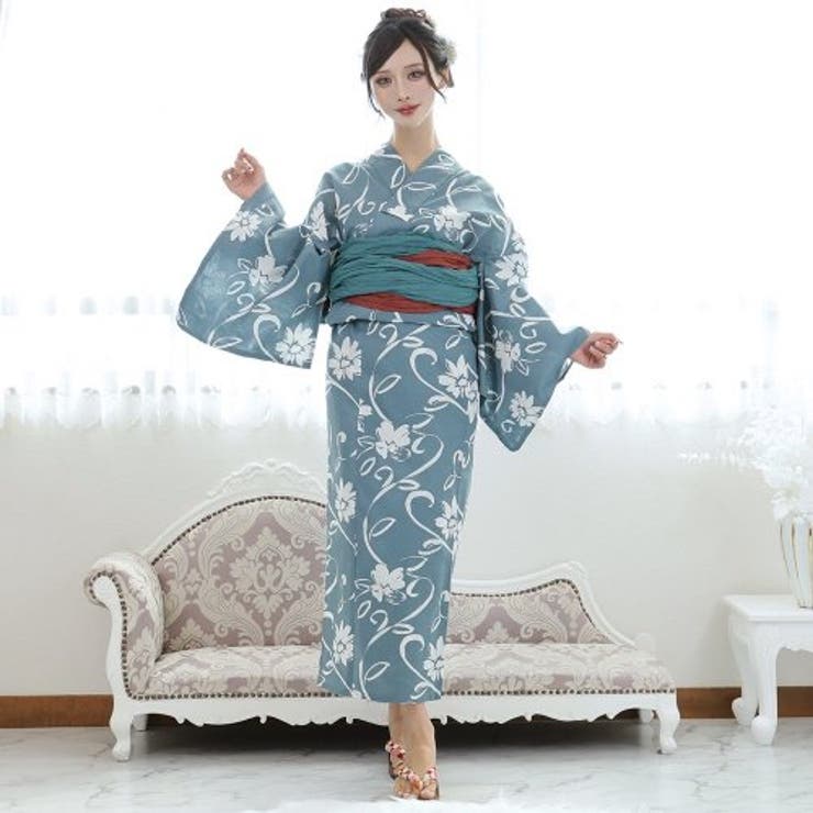 涼し気な流水に揺れるコスモス浴衣3点セット(YUKATA) | GRAXIA | 詳細画像6 