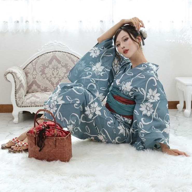 【新品未使用】テイジン カルキュロ浴衣　アラベスク／唐草模様 新品未使用】テイジン カルキュロ浴衣 アラベスク／唐草模様