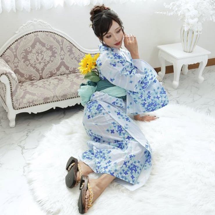 紫陽花の花が手まりのようにコロンと可愛らしい浴衣3点セット(YUKATA) | GRAXIA | 詳細画像11 