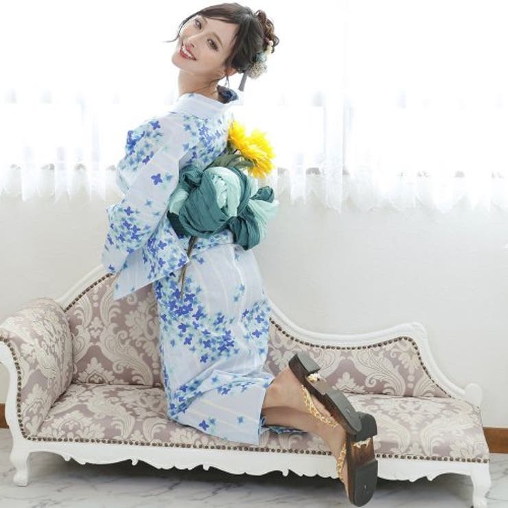 紫陽花の花が手まりのようにコロンと可愛らしい浴衣3点セット(YUKATA) | GRAXIA | 詳細画像8 