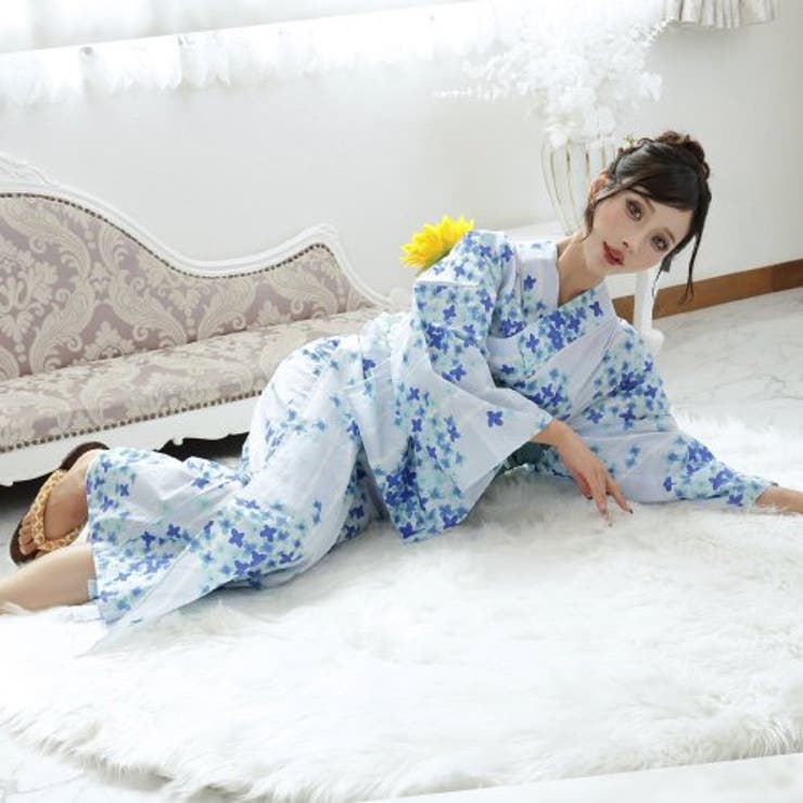 紫陽花の花が手まりのようにコロンと可愛らしい浴衣3点セット(YUKATA) | GRAXIA | 詳細画像9 