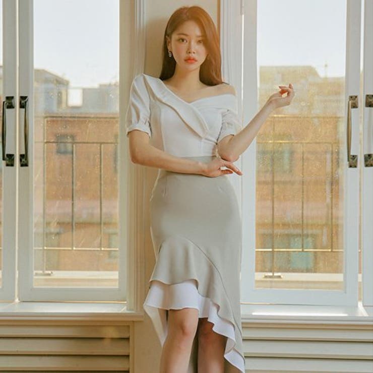 バイカラーアシメデザインセットアップ(キャバドレス・CABARETDRESS) | GRAXIA | 詳細画像3 