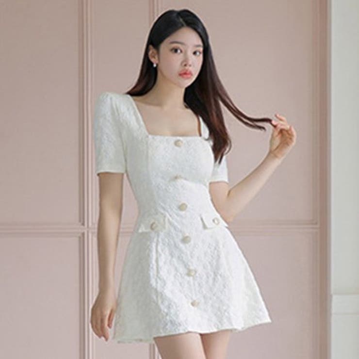 超歓迎された スクエアネック花柄ミニワンピース(キャバドレス・CABARETDRESS ワンピース