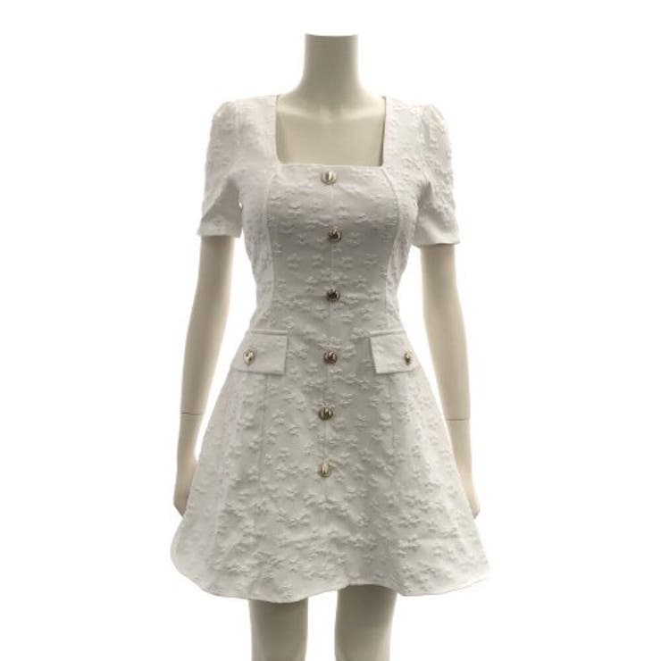 スクエアネック花柄ミニワンピース(キャバドレス・CABARETDRESS