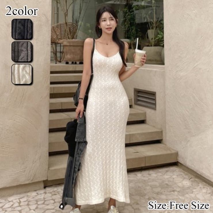 ケーブルニットロングワンピース(キャバドレス・CABARETDRESS) | GRAXIA | 詳細画像1 