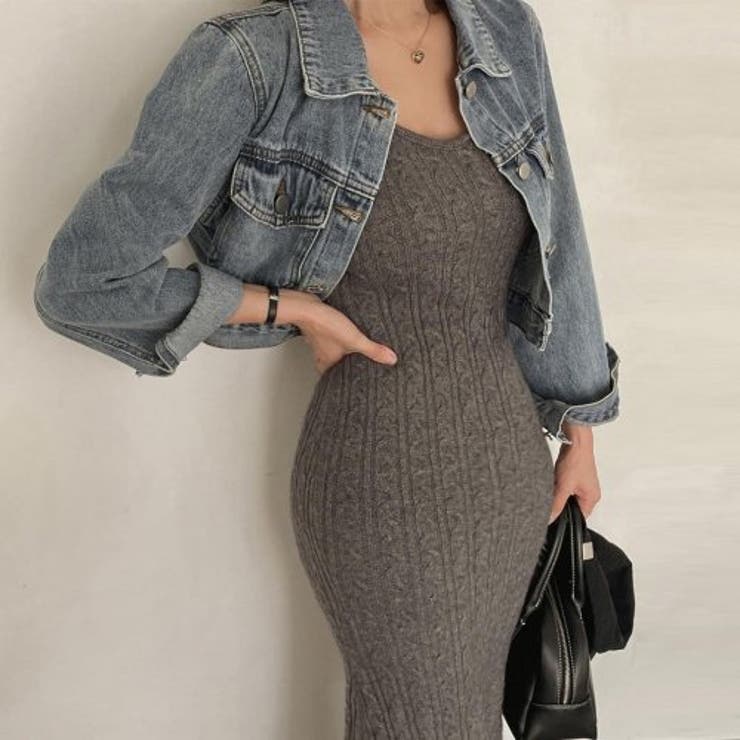 ケーブルニットロングワンピース(キャバドレス・CABARETDRESS