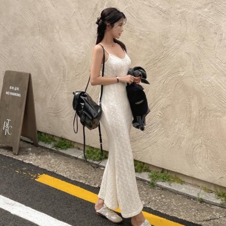ケーブルニットロングワンピース(キャバドレス・CABARETDRESS