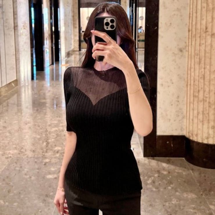 デコルテシアーリブ半袖トップス(TOPS) | GRAXIA | 詳細画像6 