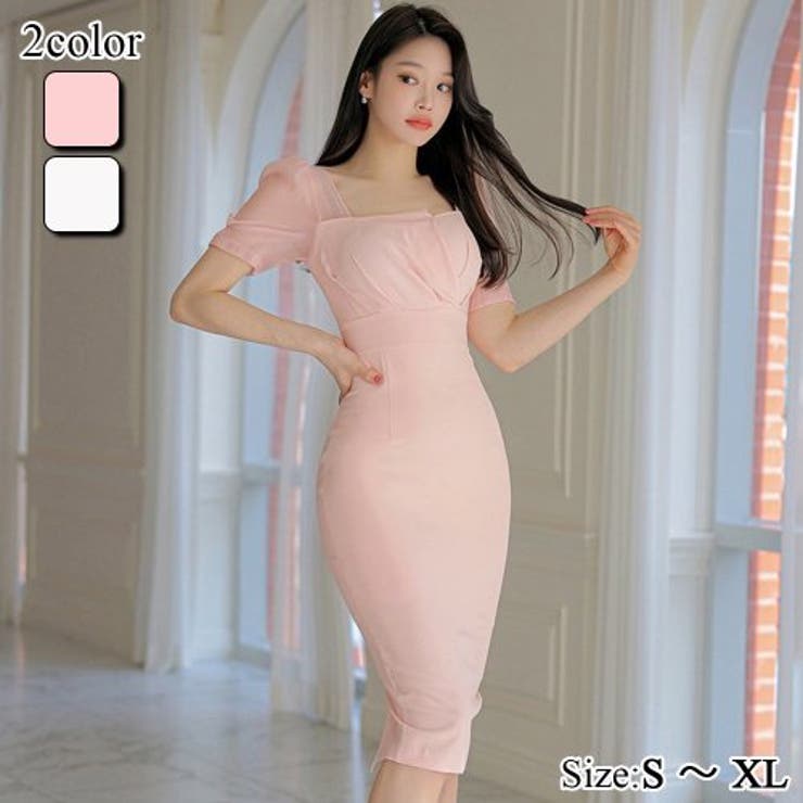 シアーパフスリーブスクエアネックワンピース | GRAXIA | 詳細画像1 