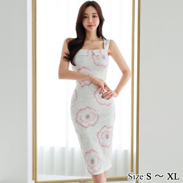 ボタニカル柄ベアトップタイトワンピース(キャバドレス CABARETDRESS) | GRAXIA | 詳細画像1 