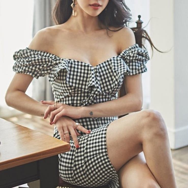 2WAYギンガムチェックフリルワンピース(キャバドレス CABARETDRESS… | GRAXIA | 詳細画像10 