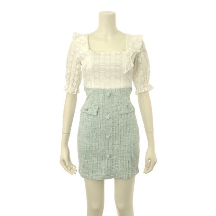 レース×ツイードドッキングミニワンピース(キャバドレス CABARETDRESS… | GRAXIA | 詳細画像12 