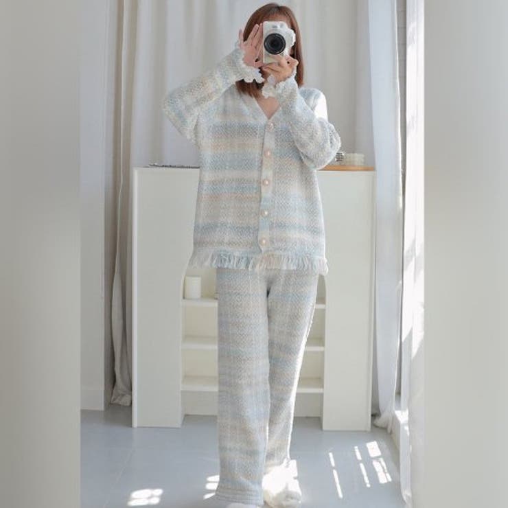 フリンジがこなれ感のあるツイード風ルームウェア(ROOMWEAR) | GRAXIA | 詳細画像4 