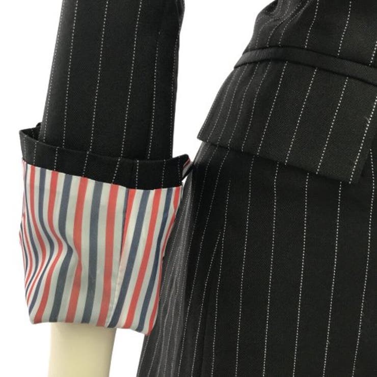 トリコロールカラーアクセントジャケットワンピース[品番