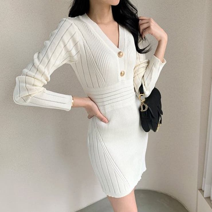 透かしニット長袖タイトミニワンピース(キャバドレス・CABARETDRESS) | GRAXIA | 詳細画像14 