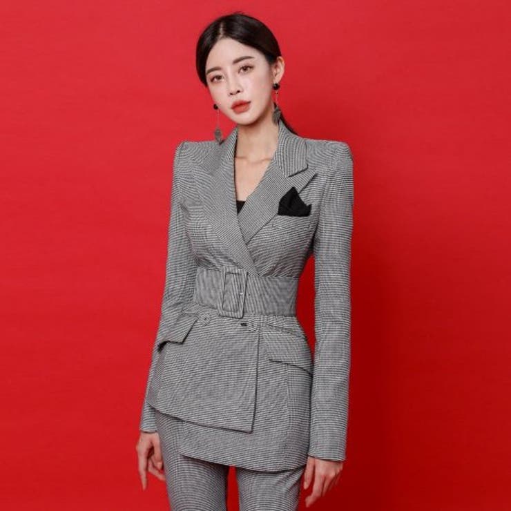 千鳥柄アシンメトリーセミフレアセットアップ | GRAXIA | 詳細画像8 