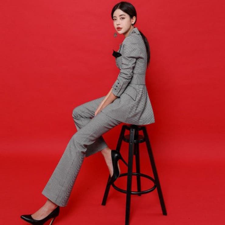 千鳥柄アシンメトリーセミフレアセットアップ | GRAXIA | 詳細画像10 