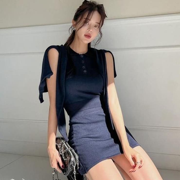 カーデ付きノースリーブポロニットセットアップ(キャバドレス CABARETDRE… | GRAXIA | 詳細画像7 