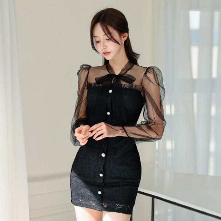 チュールリボンエレガントレースミニワンピース(キャバドレス CABARETDRE… | GRAXIA | 詳細画像8 