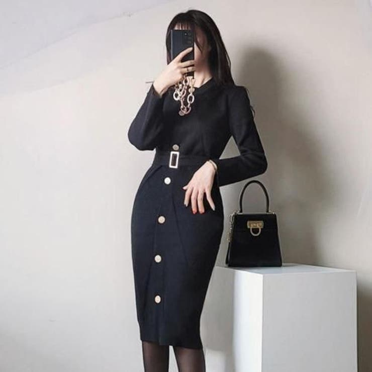 ラウンドネックミディ丈ニットワンピース(キャバドレス CABARETDRESS) | GRAXIA | 詳細画像11 