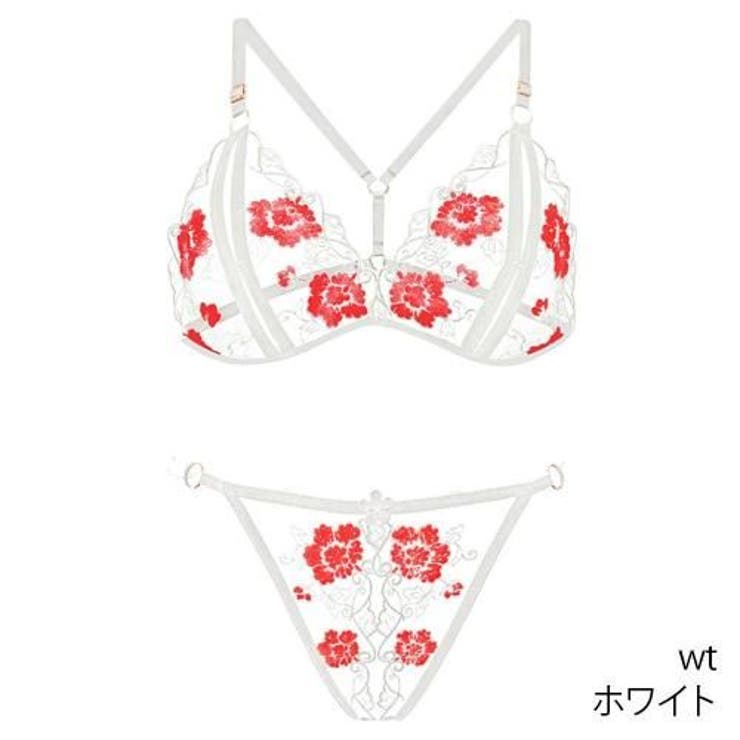 ラグジュアリーとセクシーの狭間で魅了するフラワーレースブラ ショーツセット(セク… | GRAXIA | 詳細画像14 