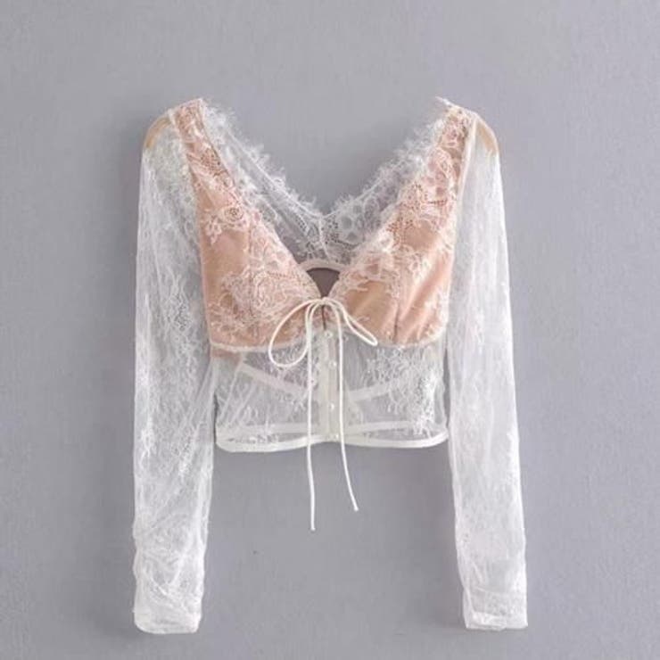 パールボタンレースショートカーディガン(TOPS) | GRAXIA | 詳細画像6 