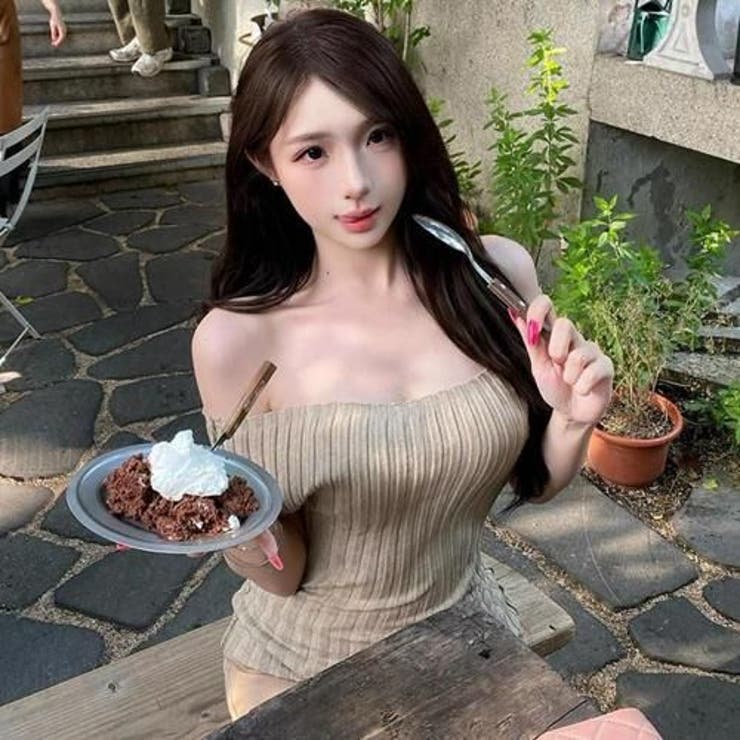 オフショルダータイトリブトップス(TOPS) | GRAXIA | 詳細画像2 