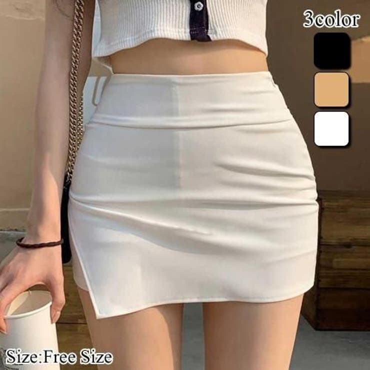 サイドスリットインパン付きタイトミニスカート(SKIRT)[品番