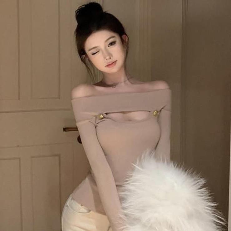 フロントカットアウトオフショルダートップス(TOPS) | GRAXIA | 詳細画像20 