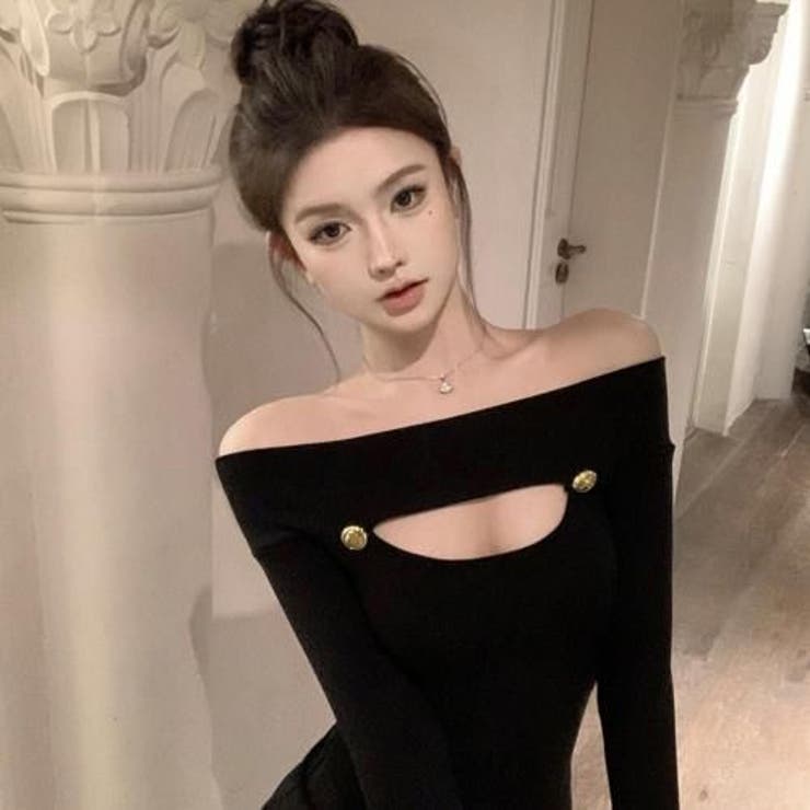 フロントカットアウトオフショルダートップス(TOPS) | GRAXIA | 詳細画像10 