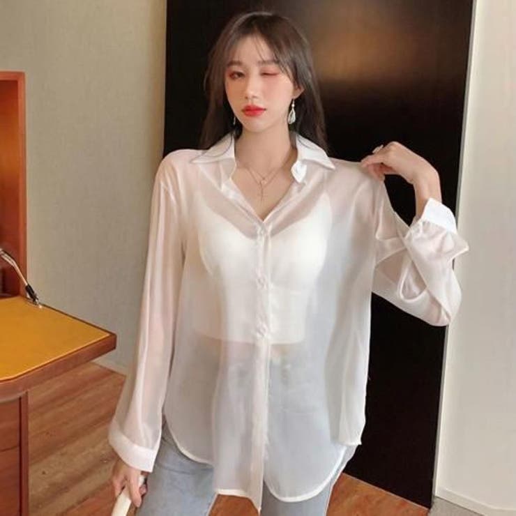 バックスリットシアーシャツトップス(TOPS) | GRAXIA | 詳細画像3 