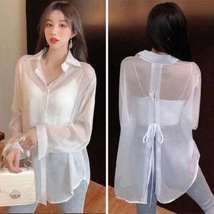 バックスリットシアーシャツトップス(TOPS) | GRAXIA | 詳細画像6 