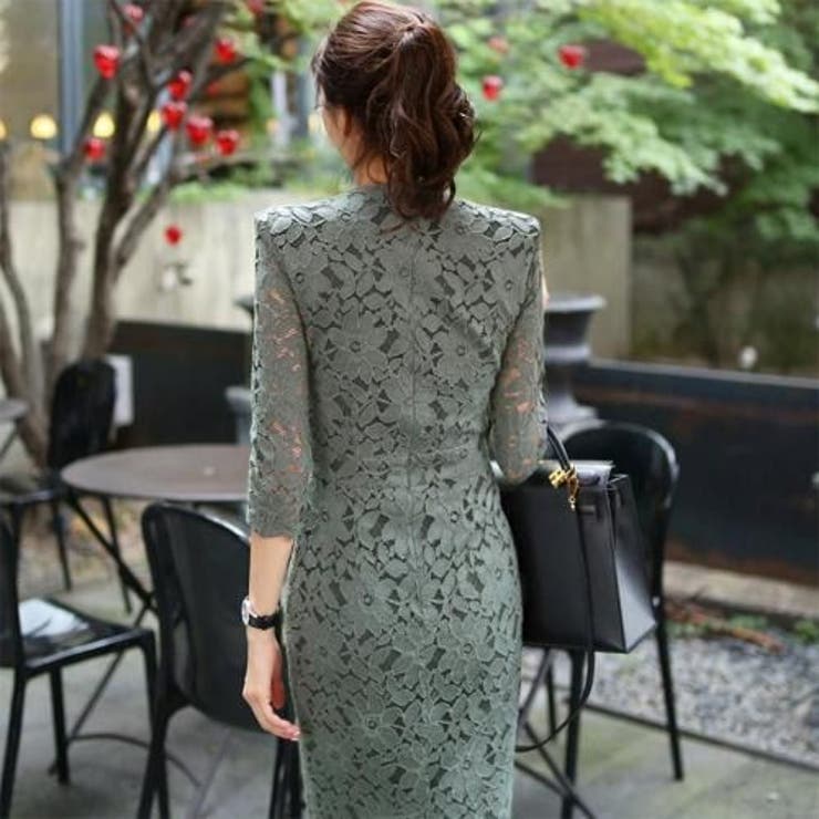 花柄総レースVネックワンピース(キャバドレス・CABARETDRESS) | GRAXIA | 詳細画像5 