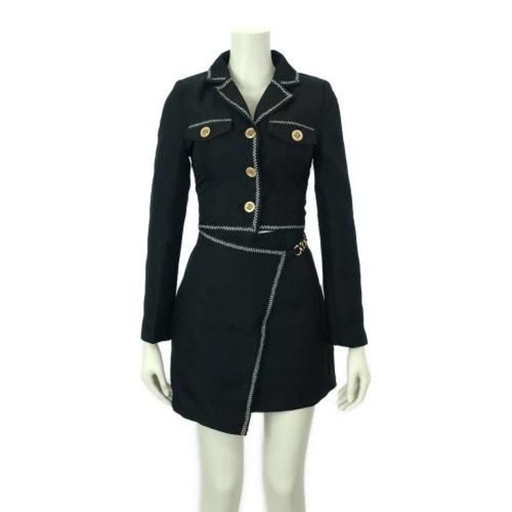 ゴールドアクセントショートジャケット＆ラップ風スカートセットアップ(キャバドレス… | GRAXIA | 詳細画像11 