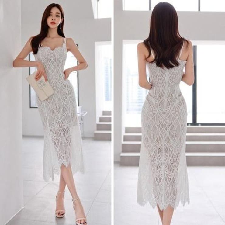 総レースWスリットキャミワンピース(キャバドレス・CABARETDRESS) | GRAXIA | 詳細画像4 