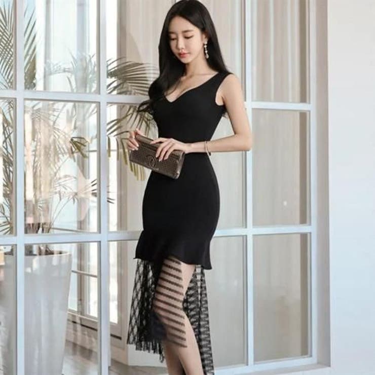 チュール切り替えアシメノースリワンピース(キャバドレス CABARETDRESS… | GRAXIA | 詳細画像3 