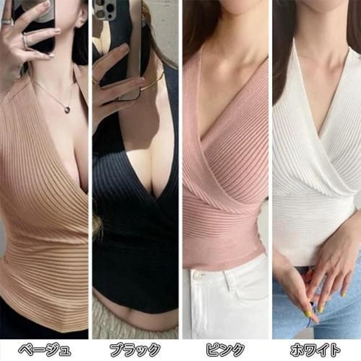 ウエスト切り替えカシュクールリブノースリトップス(TOPS) | GRAXIA | 詳細画像2 