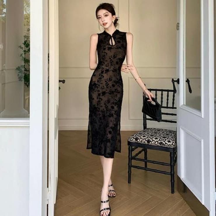 パット入りシースルーレースチャイナドレス風ワンピース(キャバドレス CABARE… | GRAXIA | 詳細画像8 