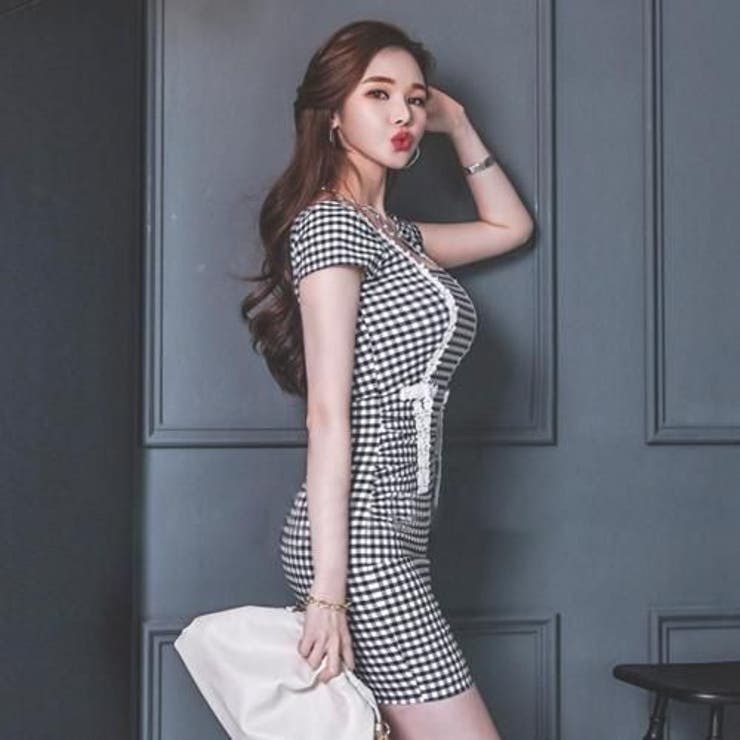 サイドギャザーギンガムチェックミニワンピース(キャバドレス CABARETDRE… | GRAXIA | 詳細画像4 