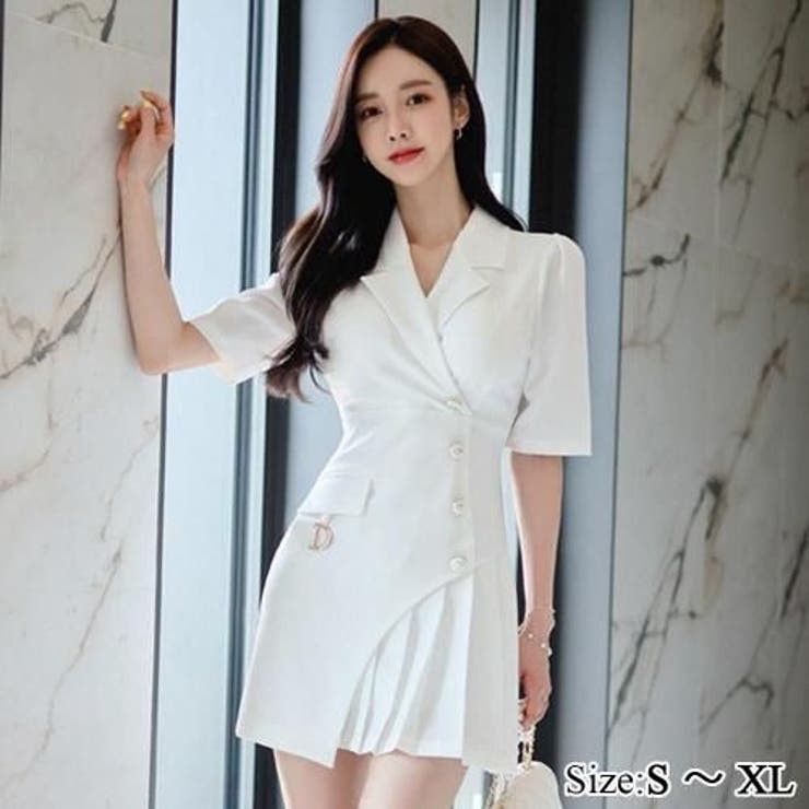 アシンメトリーテーラードプリーツワンピース(キャバドレス CABARETDRES… | GRAXIA | 詳細画像1 