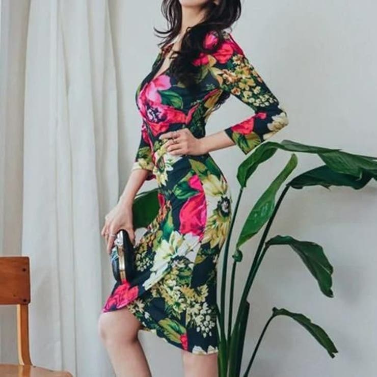 カシュクールフローラルプリントワンピース(キャバドレス CABARETDRESS… | GRAXIA | 詳細画像2 