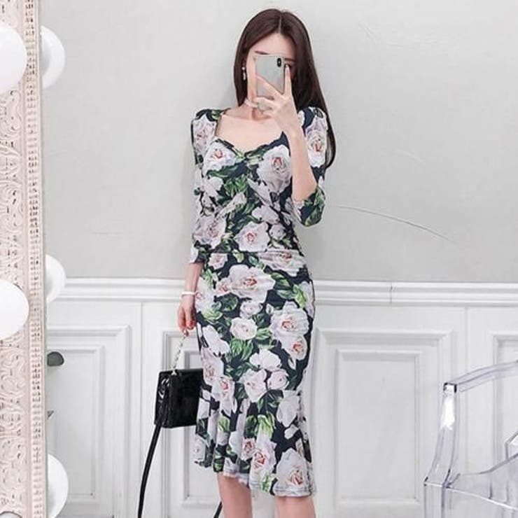 ローズプリントマーメイドタイトフィットワンピース(キャバドレス CABARETD… | GRAXIA | 詳細画像8 