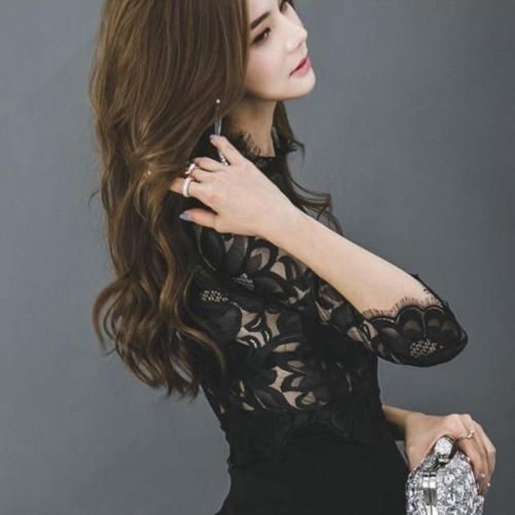 レース切り替えアシンメトリーブラックワンピース(キャバドレス CABARETDR… | GRAXIA | 詳細画像8 