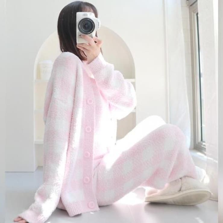 ふんわり愛らしいパステルチェック柄カーディガン＆キャミソールルームウェア | GRAXIA | 詳細画像10 