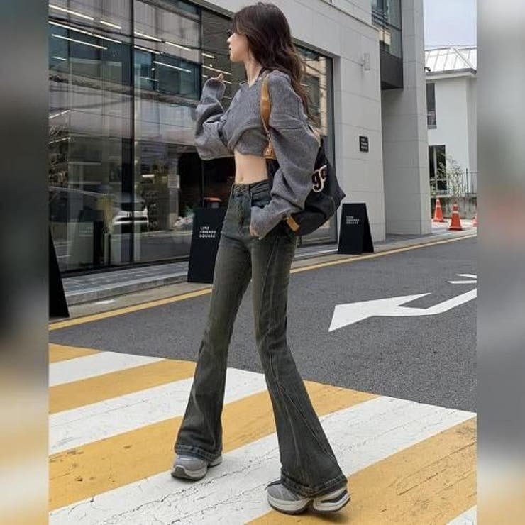 美脚ハイウエストスーパーストレッチフレアデニム(PANTS) | GRAXIA | 詳細画像16 