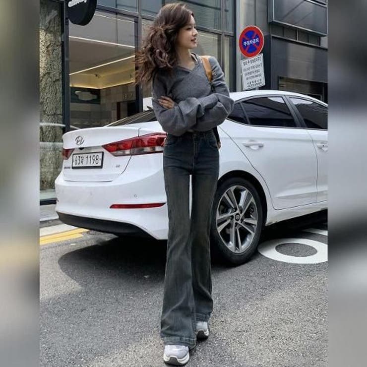 美脚ハイウエストスーパーストレッチフレアデニム(PANTS) | GRAXIA | 詳細画像19 